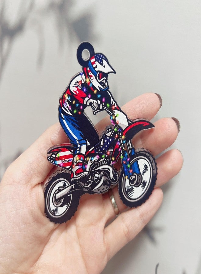 BEETHIS Dirt Bike Christmas Ornament, Dirtbike Ornaments for Christmas Tree, Cool Dirtbike Ornaments for Tree, Riders, Kids & Teens, Motocross Gift Idea for Boys, Girls, Friends & Collectors Flat Acrylic 3.5” - Image 5